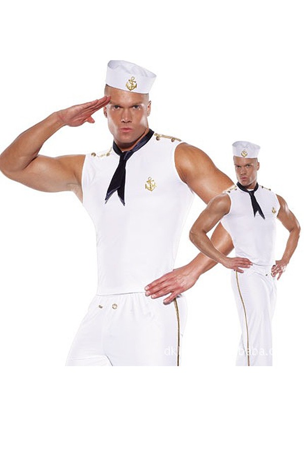 Halloween Costume White Sailor Costume - Click Image to Close